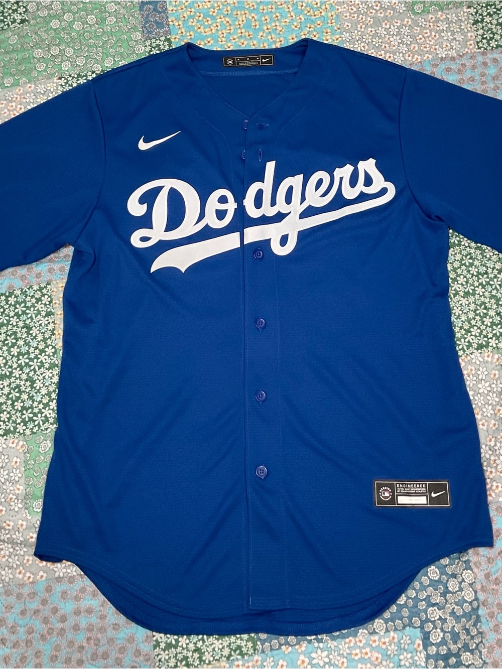 Nike Blue Engineered Athletic Jersey with Nike Patch